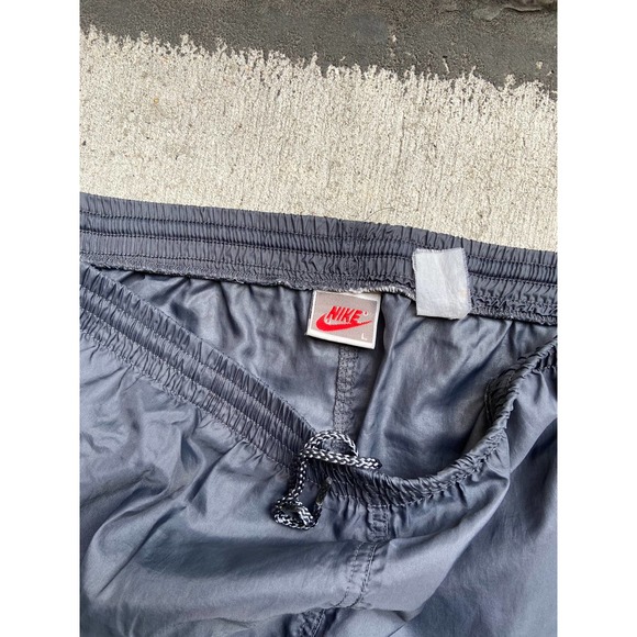Vintage 90’s Grey Tag Nike Grey Track Pants Zipper Tapered Jogger Made in USA L - Picture 3 of 7